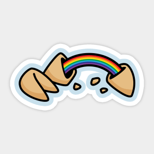 Rainbow Fortune Cookie Surprise Sticker